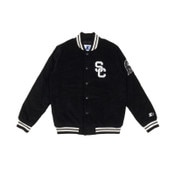 USC Trojans Men's Black SC Interlock Blackout Varsity Jacket